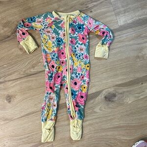 Little Sleepies garden print zippy